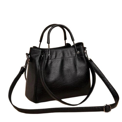 Vealore Soft Leather Retro Bucket Bag